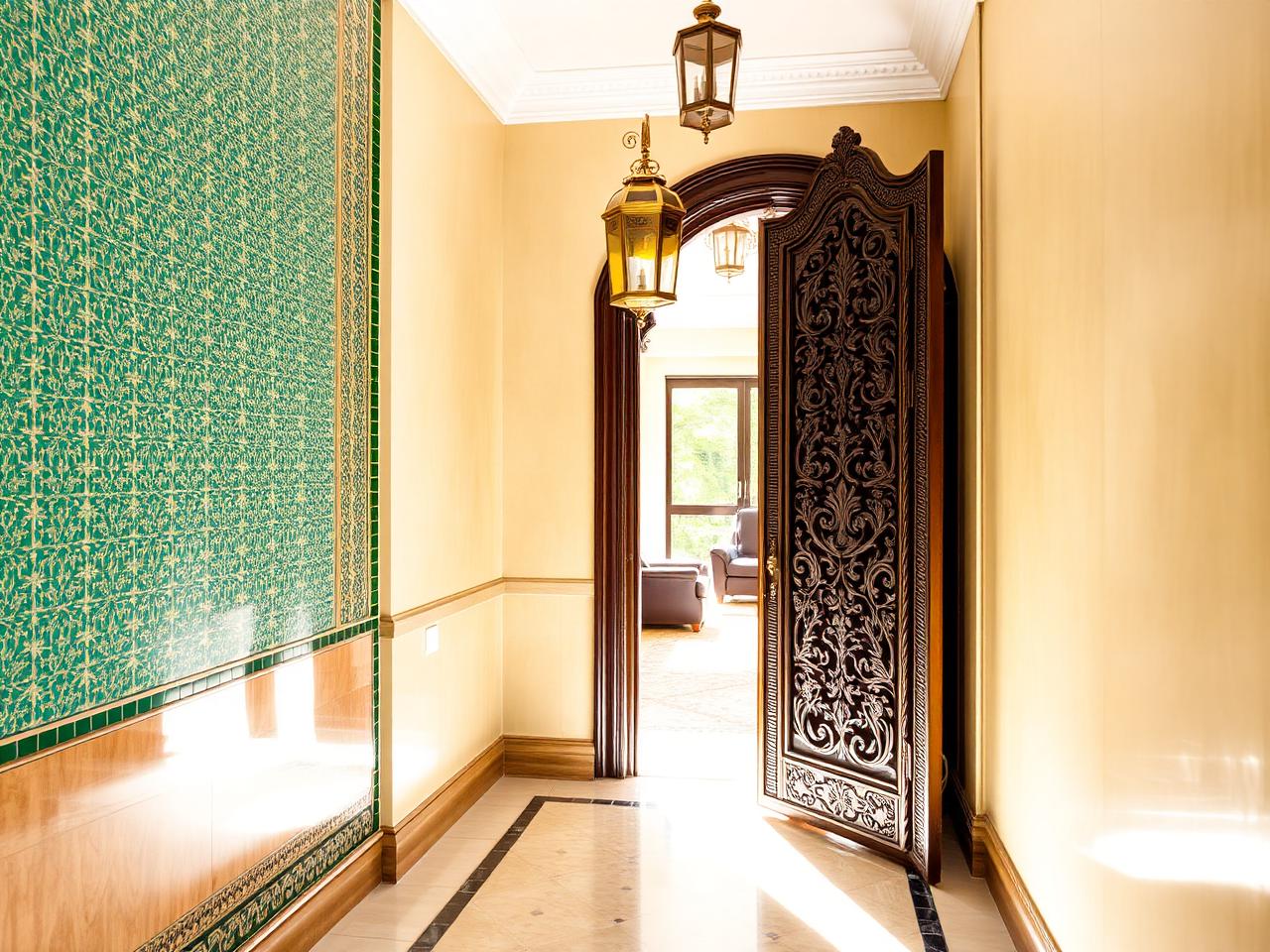 Moroccan architectural details inside Hotel Chams